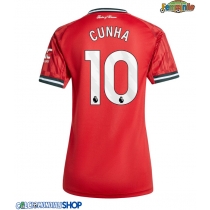 Maglie da calcio Manchester United Matheus Cunha #10 Prima Maglia Femminile 2025-26 Manica Corta